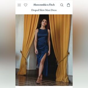 abercrombie satin maxi dress